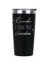 20oz Tumbler Vacuum Double Wall Cup With Letter Print  - Grandma Gift Ideas, First Time Grandma Gifts.