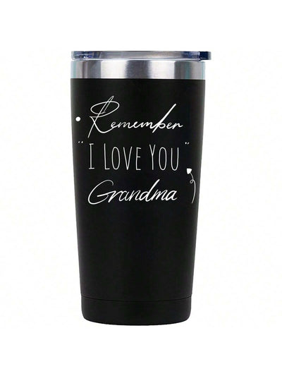 20oz Tumbler Vacuum Double Wall Cup With Letter Print  - Grandma Gift Ideas, First Time Grandma Gifts.