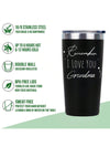 20oz Tumbler Vacuum Double Wall Cup With Letter Print  - Grandma Gift Ideas, First Time Grandma Gifts.