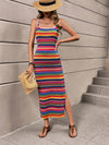 Geo-Printed Slim Fit Slip Long Dress: Your Perfect Summer Beach Companion