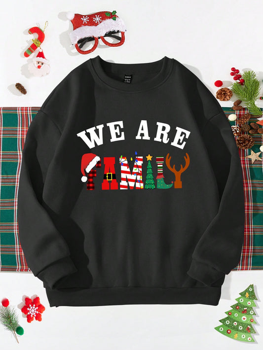 Stay cozy and festive this holiday season with our Festive Comfort sweatshirt. Featuring a thermal lining, you'll stay warm while showcasing fun Christmas and letter prints. Embrace the holiday spirit in style and comfort.