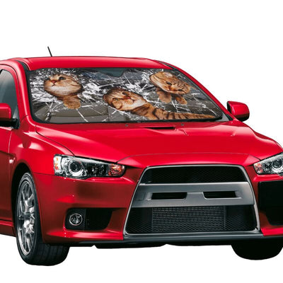 Naughty Cat Foldable Car Sunshade: Keep Your Car Comfortable and Cool with UV Sunshade Protection