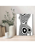 Elevate your living room décor with our Modern Chic: Abstract Line Art Female Body <a href=