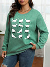 Cute and Casual: Plus Cartoon Graphic Drop Shoulder Sweatshirt