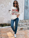 Stay Festive and Cozy with the Christmas Print Drop Shoulder Sweatshirt