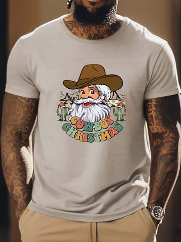 Santa Anime Summer T-Shirt: Festive Graphic Tee for Men - Perfect Christmas Gift!