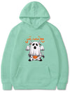 Halloween Moo-vement: Men's Dairy Cow Pattern Hoodie with Kangaroo Pocket