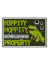 Frog Get Off My Property" Novelty Metal Tin Sign - Unique Home Decoratio