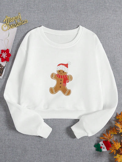 Experience ultimate comfort and style this holiday season with our cozy Christmas Gingerbreads Print Thermal Lined Sweatshirt. The thermal lining provides extra warmth while the festive gingerbread print adds a touch of charm. Perfect for staying warm and stylish during the holidays.