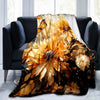 Cozy Golden Sunflowers Print Blanket: Lightweight and Flannel Throw for Ultimate Comfort and Style