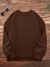 Warmth and Style Combined: Plus Letter Pattern Thermal Lined Sweatshirt