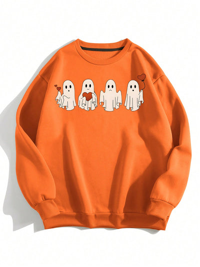 Stay snug this season with this Halloween-inspired thermal-lined sweatshirt. Crafted from soft, comfortable fabric, this on-trend piece is designed with a timeless print and classic long-sleeve construction to ensure you stay cozy through fall.