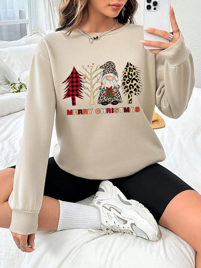 Stay warm and festive this winter in our Christmas Gnome Print Sweatshirt. Designed with a cozy, drop shoulder fit and featuring a playful gnome print, this sweatshirt will add a touch of holiday spirit to any outfit. Perfect for staying stylish and comfortable during the holiday season.