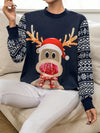 Christmas Elk Geo Print Sweatshirt: The Perfect Holiday Wardrobe Essential