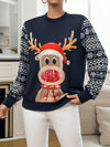 Christmas Elk Geo Print Sweatshirt: The Perfect Holiday Wardrobe Essential