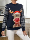 Christmas Elk Geo Print Sweatshirt: The Perfect Holiday Wardrobe Essential