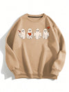 Cozy up with Spooky Style: Essence Plus Halloween Print Thermal-Lined Sweatshirt