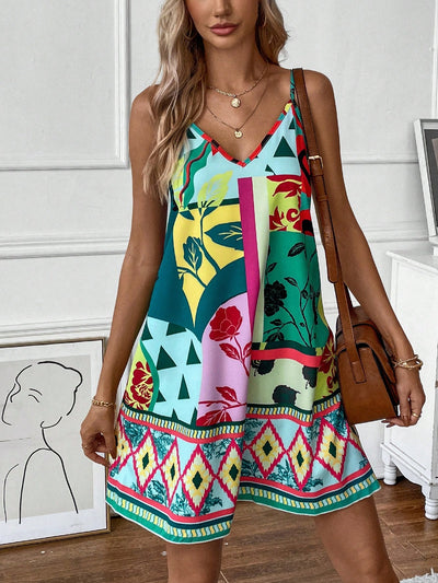 Summer Vibes: Floral Patchwork Cami Dress