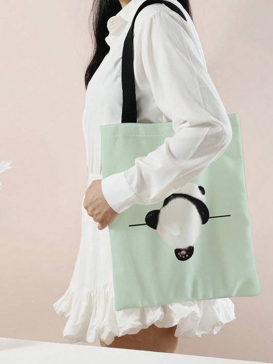 Panda Parade: Fun and Fashionable Double-Sided Printed Tote Bag