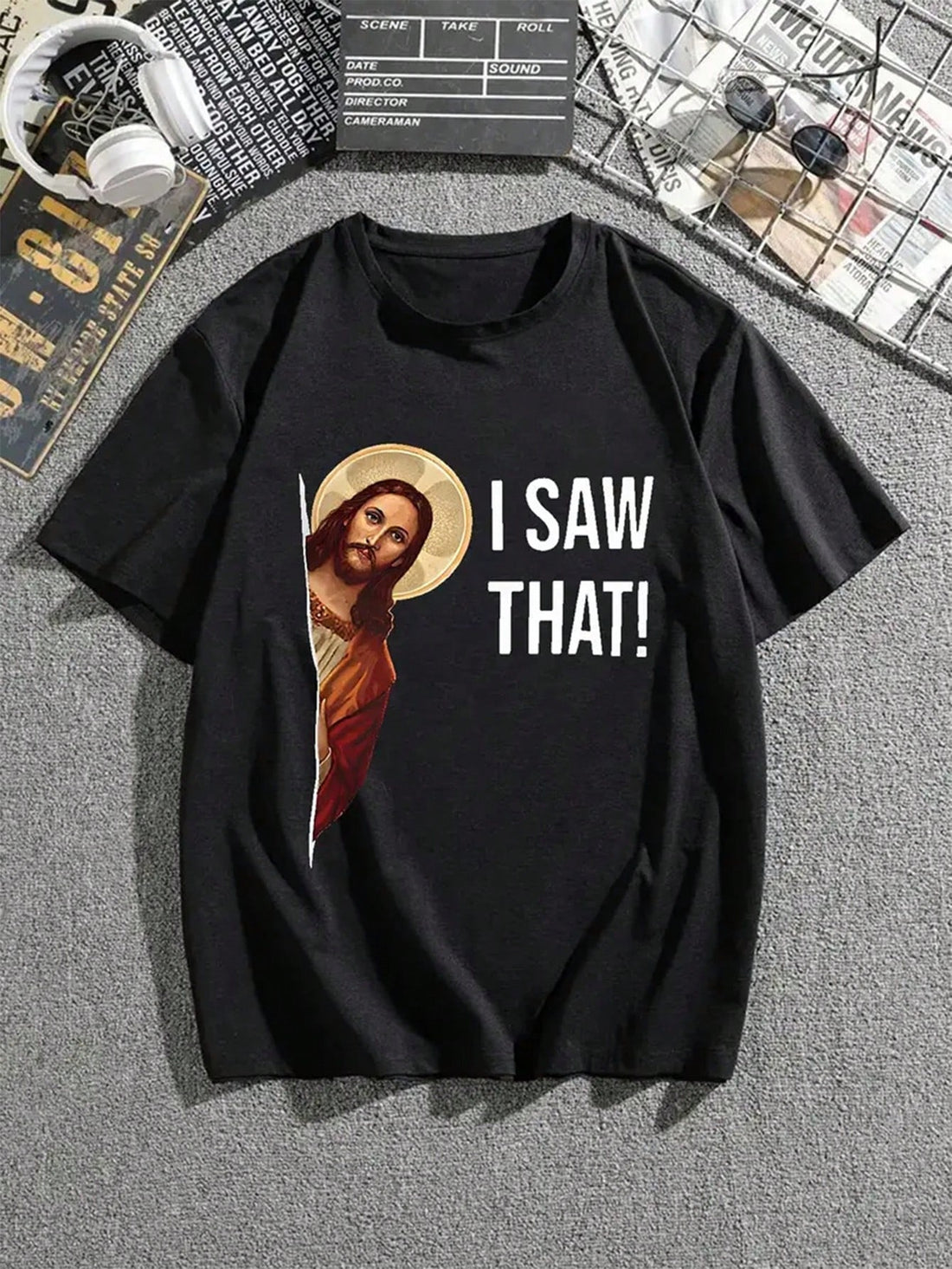 Add a stylish statement piece to your wardrobe with the Men Plus Slogan Figure Graphic Tshirt. Made for men's fashion, this tshirt features a bold slogan and figure graphic that adds a touch of personality to any outfit. Made with high-quality materials for long-lasting wear.