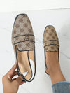 Square Head Metal Buckle Backless Loafers: Fashionably Flat