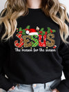 This Christmas Jesus print sweatshirt is perfect for keeping warm and comfortable while bringing holiday cheer to your wardrobe. Made with a soft fabric blend for comfort, it features a festive print of Jesus. Perfect for Christmas and winter months.