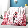 Cozy Ballet Girl Flannel Throw: Lightweight Blanket for Home, Office, and Travel - Perfect Gift for Family and Friends