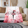 Cozy Ballet Girl Flannel Throw: Lightweight Blanket for Home, Office, and Travel - Perfect Gift for Family and Friends