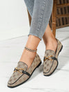 Square Head Metal Buckle Backless Loafers: Fashionably Flat