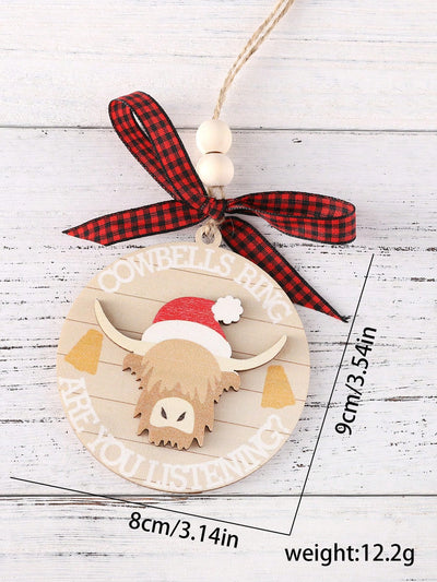 Heifer Hear the Bells: Funny Highland Cow Christmas Ornament