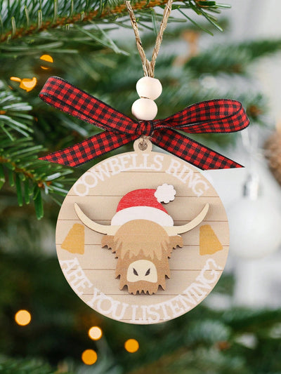 Heifer Hear the Bells: Funny Highland Cow Christmas Ornament