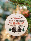 You Are" Acrylic Round Hanging Sign: Festive English Christmas Decoration for Indoors and Outdoors