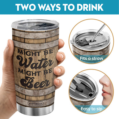 20oz Insulated Beer Barrel Tumbler - The Ultimate Travel Mug for Sports and Back to School