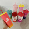 22oz B Letter Matte Studded Tumbler With Lid And Straw, Studded Cup Cool Water Tumbler For Ice Coffee Travel Mug Leak-Proof & BPA Free Insulated Tumbler