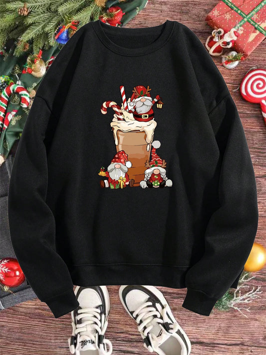 Stay warm and festive this holiday season with our Festive Flair sweatshirt. Featuring a cozy thermal lining and charming Christmas graphic print, this sweatshirt is perfect for spreading holiday cheer while staying comfortable. Enjoy the winter wonderland in style with our Festive Flair sweatshirt.