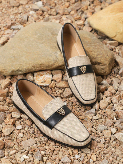 Square Head Metal Buckle Backless Loafers: Fashionably Flat