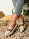 Square Head Metal Buckle Backless Loafers: Fashionably Flat