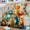 Cozy Cartoon Dinosaur Paradise Print Blanket: The Perfect Warmth and Comfort for any Occasion