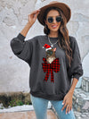 Christmas Cat Print Drop Shoulder Sweatshirt: A Purr-fectly Festive Addition to your Winter Wardrobe