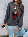 Christmas Cat Print Drop Shoulder Sweatshirt: A Purr-fectly Festive Addition to your Winter Wardrobe