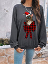 Christmas Cat Print Drop Shoulder Sweatshirt: A Purr-fectly Festive Addition to your Winter Wardrobe