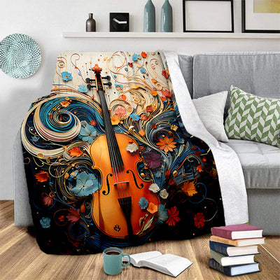 Cozy Fantasy Violin Print Blanket: The Perfect Gift for Music Lovers