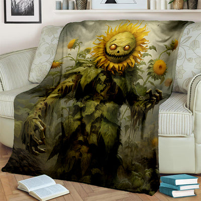 Cozy Zombie Sunflower Blanket: Stay Warm and Stylish Anywhere!