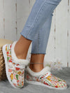 Walk in Festive Style with Women's Christmas Pattern Plush Warm Fashionable Boots