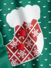 Festive Comfort: Christmas Print Drop Shoulder Sweatshirt for Cozy Celebrations