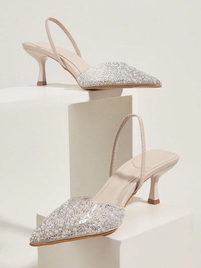 Dazzling Pearl and Rhinestone High Heel Shoes: The Ultimate Spring-Summer Fashion Statement