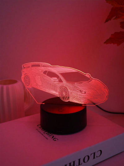 Rev up Your Room with the Super Car Shaped 7-Color Changing Touch 3D Night Light