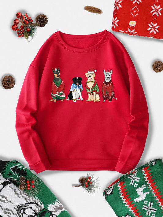 Get into the holiday spirit with our cozy and joyful Christmas print sweatshirt. The thermal lining will keep you warm and comfortable, while the festive print will bring joy to your celebrations. Experience the perfect blend of comfort and holiday cheer with our Christmas sweatshirt.