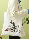 Winter Snowman Print Canvas Bag: The Perfect Tote for Shopping, Travel, and Holiday Parties