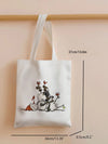 Winter Snowman Print Canvas Bag: The Perfect Tote for Shopping, Travel, and Holiday Parties